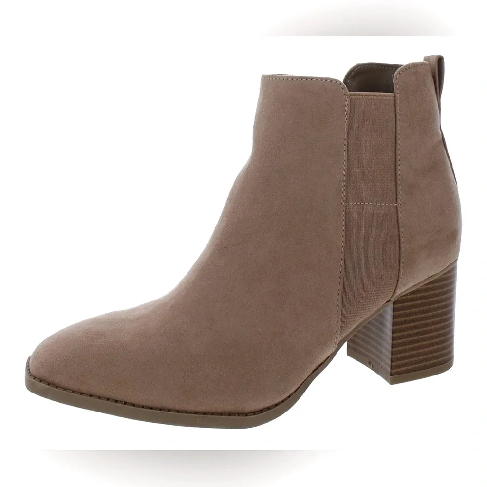 NIB [Style & Co.] Aloraa Square Toe Side Zip Ankle Suede Ankle Boots Women’s 9.5 - Picture 2 of 11
